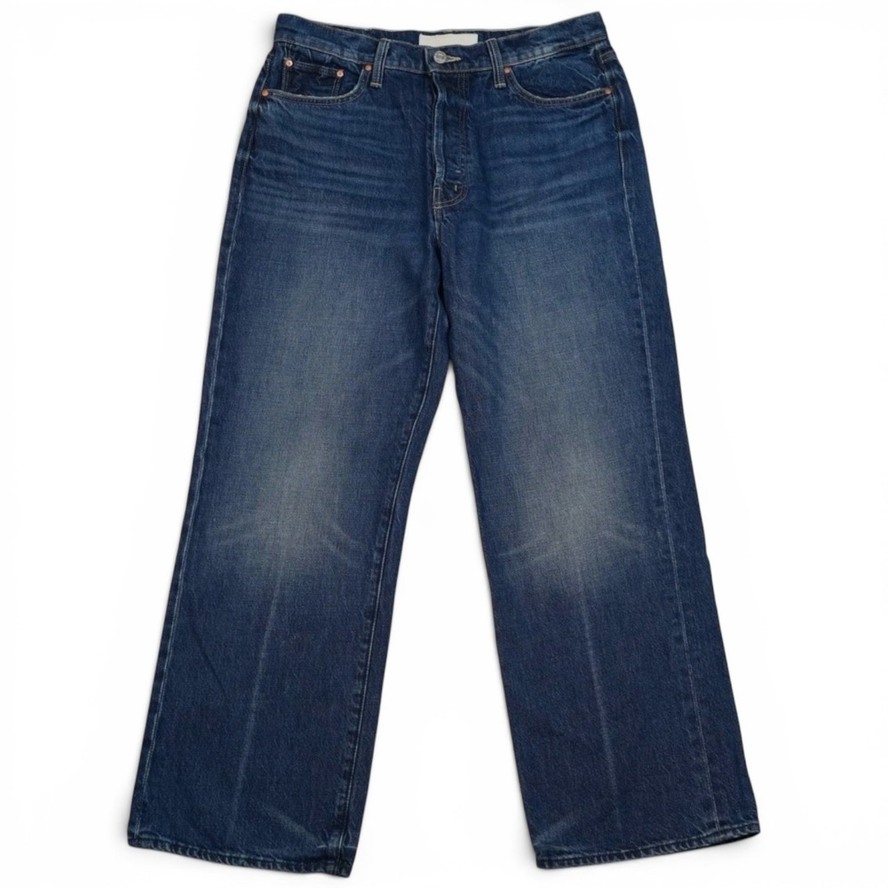 Mother The Rambler Ankle Jeans 30 Well Stacked High Rise Wide Leg Crop Denim